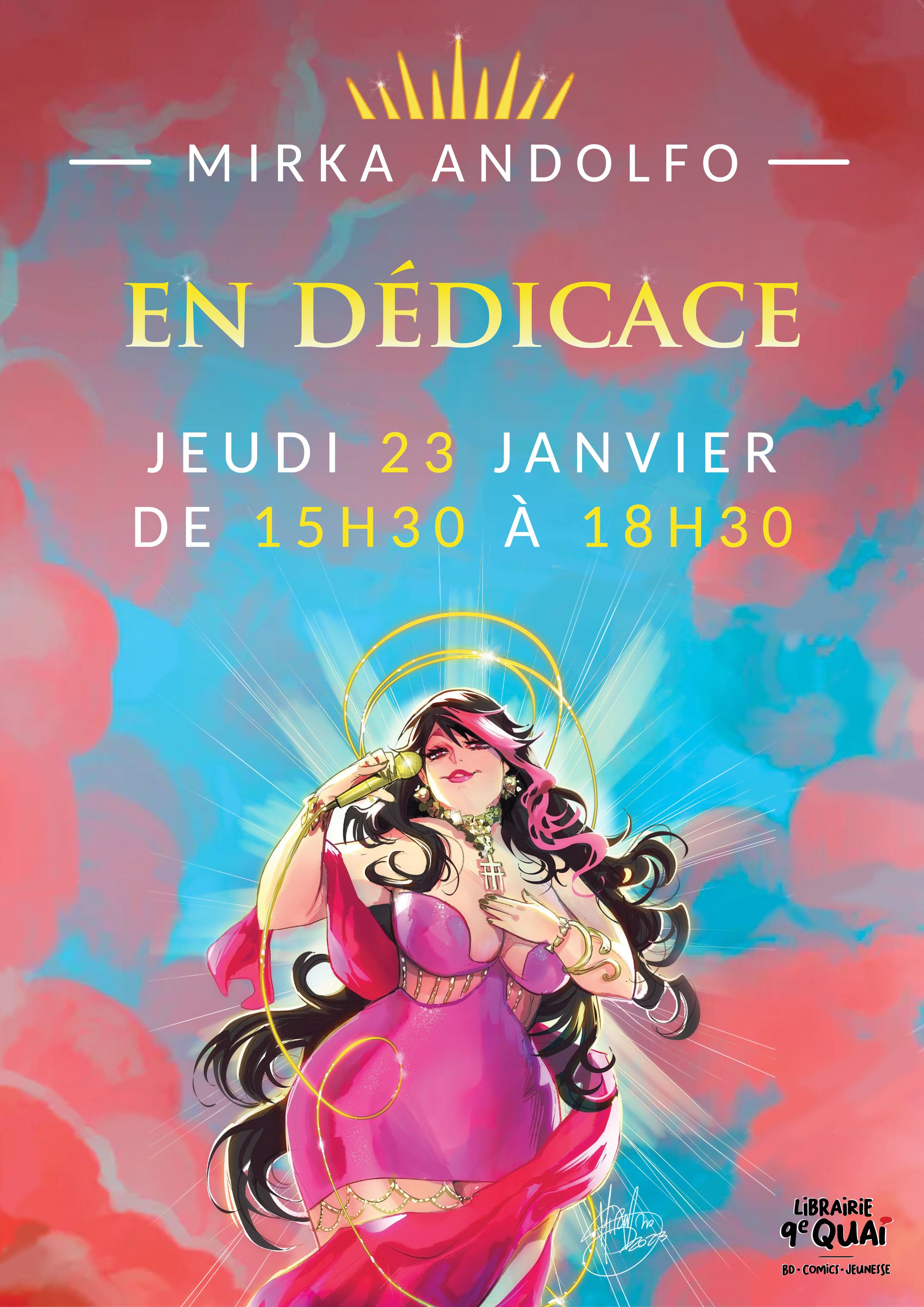 Affiche de la dédicace de Mirka Andolfo